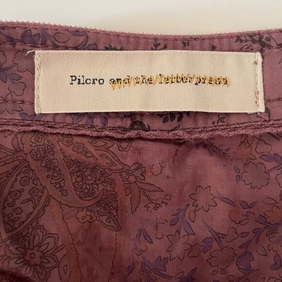 Pilcro & the Letterpress Pink Corduroy Flounce-Hem Skirt – Size 2 - Picture 6 of 9